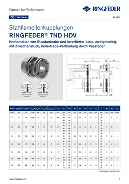 Tech Paper Stahllamellenkupplungen RINGFEDER® TND HDV