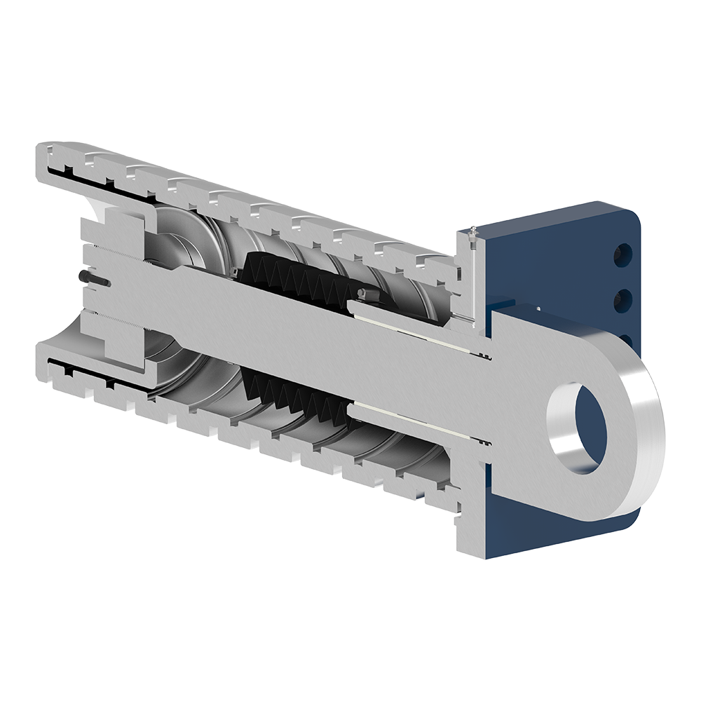 Bild RINGFEDER® Zug-Einrichtung mit Reibungsfedern