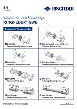 Instruction Manual Elastomer Jaw Couplings RINGFEDER® GWE Instruction Manual Elastomer Jaw Couplings RINGFEDER® GWE