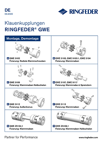 Betriebsanleitung Elastische Klauenkupplungen RINGFEDER® GWE
