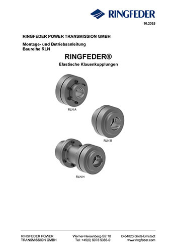 Betriebsanleitung Elastische Klauenkupplungen RINGFEDER® RLN