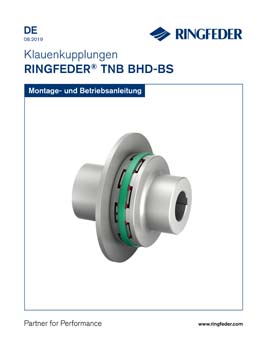 Betriebsanleitung Elastische Klauenkupplungen RINGFEDER® TNB BHD-BS