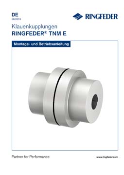 Betriebsanleitung Elastische Klauenkupplungen RINGFEDER® TNM E