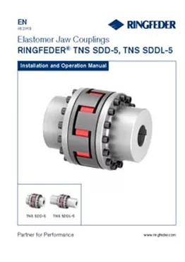 Instruction Manual Elastomer Jaw Couplings RINGFEDER® TNS SDD-5, TNS SDDL-5 Instruction Manual Elastomer Jaw Couplings RINGFEDER® TNS SDD-5, TNS SDDL-5