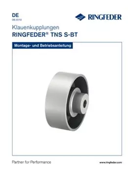 Betriebsanleitung Elastische Klauenkupplungen RINGFEDER® TNS-BT Betriebsanleitung Elastische Klauenkupplungen RINGFEDER® TNS-BT