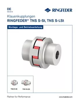 Instruction Manual Elastomer Jaw Couplings RINGFEDER® TNS S-St, TNS S-LSt