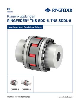 Betriebsanleitung Elastische Klauenkupplungen RINGFEDER® TNS SDD-5, TNS SDDL-5