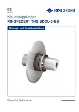 Betriebsanleitung Elastische Klauenkupplungen RINGFEDER® TNS SDDL-5-BS