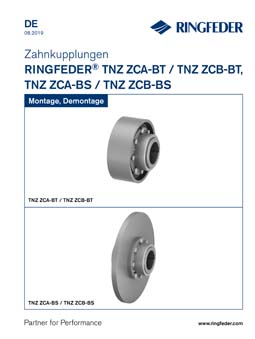 Betriebsanleitung Zahnkupplungen RINGFEDER® TNZ ZCA-BT / TNZ ZCB-BT, TNZ ZCA-BS / TNZ ZCB-BS