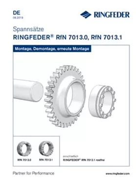 Betriebsanleitung Spannsätze RINGFEDER® RfN 7013.0, RfN 7013.1 Betriebsanleitung Spannsätze RINGFEDER® RfN 7013.0, RfN 7013.1