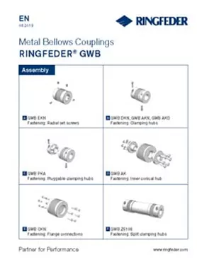 Instruction Metal Bellows Couplings RINGFEDER® GWB
