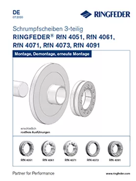 Betriebsanleitung Schrumpfscheiben RINGFEDER® RfN 4051, RfN 4061, RfN 4071, RfN 4073, RfN 4091