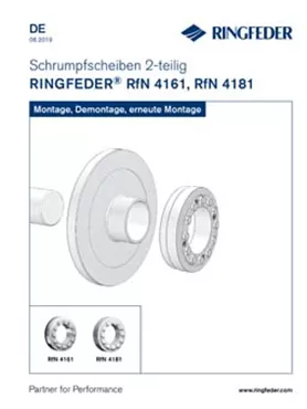 Betriebsanleitung Schrumpfscheiben RINGFEDER® RfN 4161, RfN 4181