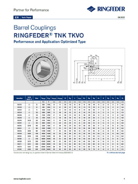Tech Paper Barrel Couplings RINGFEDER® TNK TKVO