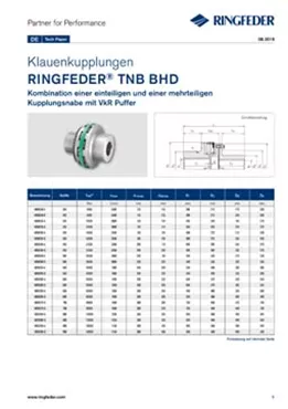 Tech Paper Elastische Klauenkupplungen RINGFEDER® TNB BHD