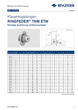 Tech Paper Elastische Klauenkupplungen RINGFEDER® TNM ETW