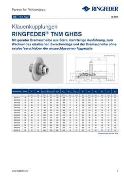 Tech Paper Elastische Klauenkupplungen RINGFEDER® TNM GHBS