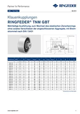 Tech Paper Elastische Klauenkupplungen RINGFEDER® TNM GBT