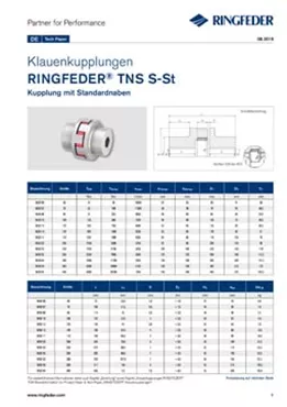 Tech Paper Elastische Klauenkupplungen RINGFEDER® TNS S-St