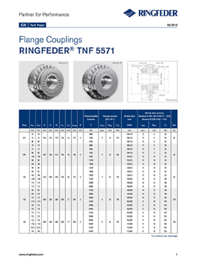 Tech Paper Flange Couplings RINGFEDER® TNF 5571