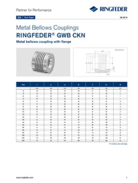Tech Paper Metal Bellows Couplings RINGFEDER® GWB CKN
