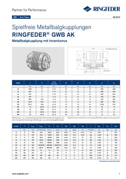Tech Paper Metallbalgkupplungen RINGFEDER® GWB AK