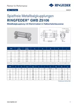 Tech Paper Metallbalgkupplungen RINGFEDER® GWB Z5106