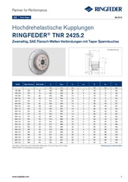 Tech Paper Hochdrehelastische Kupplungen RINGFEDER® TNR 2425.2