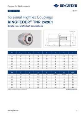 Tech Paper Torsional Highflex Couplings RINGFEDER® TNR 2428.1