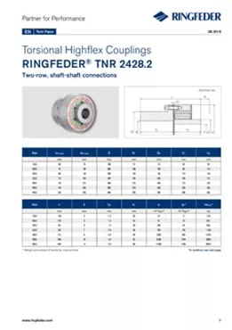 Tech Paper Torsional Highflex Couplings RINGFEDER® TNR 2428.2