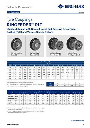 Tech Paper Tyre Couplings RINGFEDER® RLT