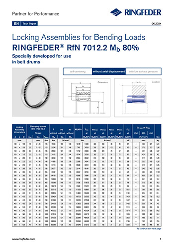 Tech Paper Locking Assemblies for Bending Loads RINGFEDER® RfN 7012.2 Mb 80%