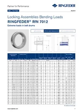 Tech Paper Locking Assemblies Bending Loads RINGFEDER® RfN 7012