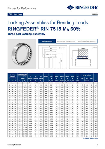 Tech Paper Locking Assemblies for Bending Loads RINGFEDER® RfN 7515 Mb 60%
