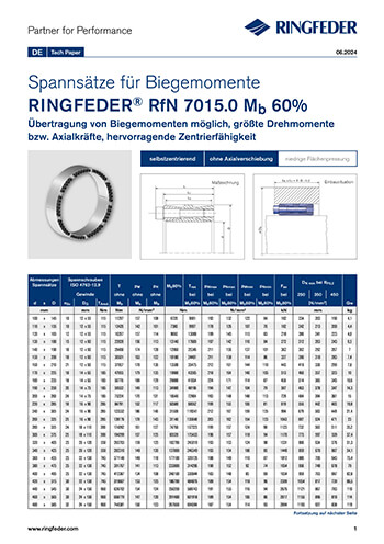 Tech Paper Spannsätze für Biegemomente RINGFEDER® RfN 7015.0 Mb 60%