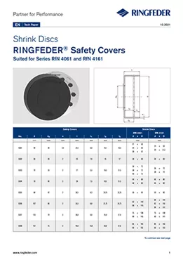 Tech Paper RINGFEDER® Safety Covers for Shrink Discs RfN 4061 & RfN 4161