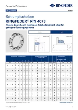 Tech Paper Schrumpfscheiben RINGFEDER® RfN 4073 Tech Paper Schrumpfscheiben RINGFEDER® RfN 4073