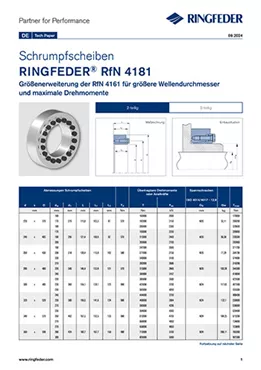 Tech Paper Schrumpfscheiben RINGFEDER® RfN 4181 Tech Paper Schrumpfscheiben RINGFEDER® RfN 4181
