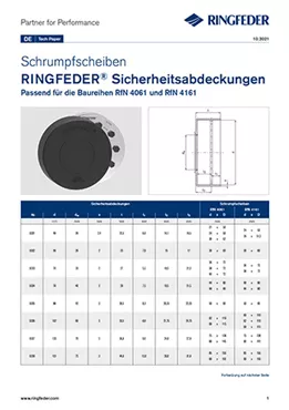 Tech Paper RINGFEDER® Sicherheitsabdeckungen für Schrumpfscheiben RfN 4061 & RfN 4161