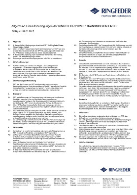 Allgemeine Einkaufsbedingungen der RINGFEDER POWER TRANSMISSION GMBH