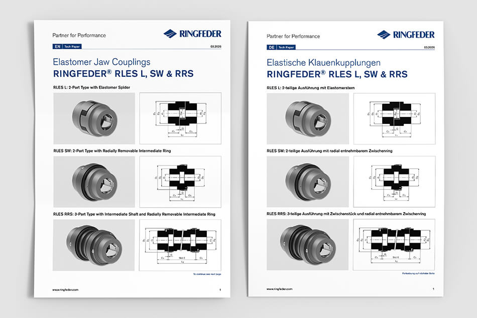 Elastische Klauenkupplungen RLES: Ihre Vorteile auf einen Blick | RINGFEDER®