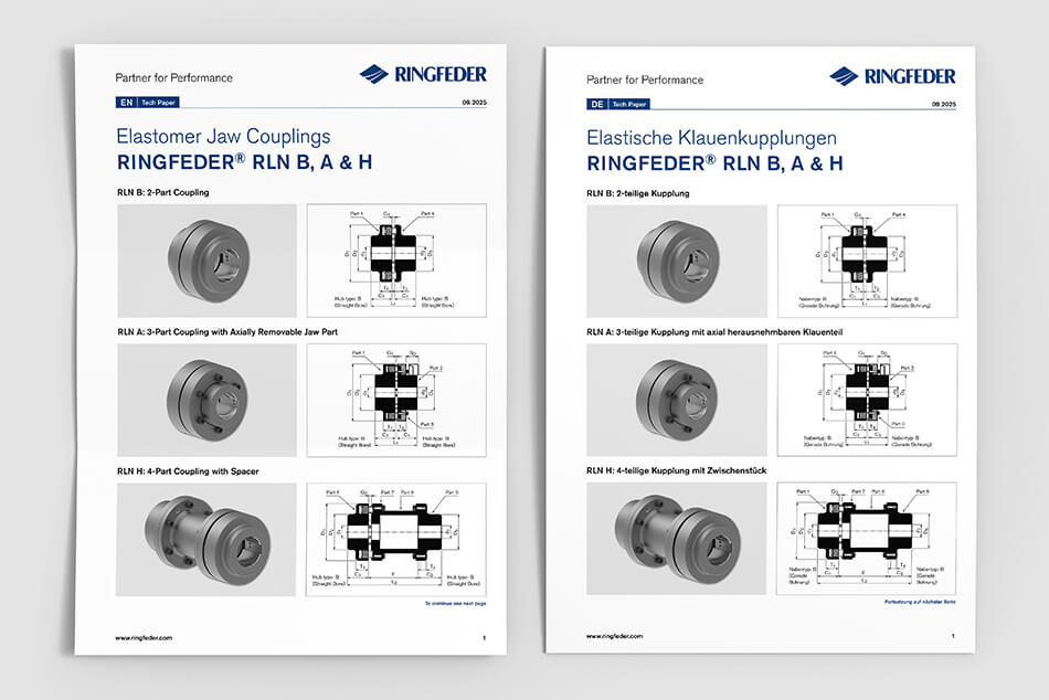 Elastische Klauenkupplungen RLN: Ihre Vorteile auf einen Blick | RINGFEDER®