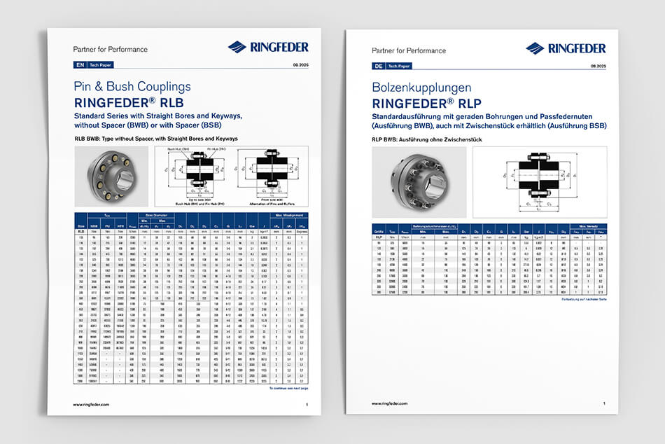 Pin & Bush Couplings RLB & RLP: Your Benefits at a Glance | RINGFEDER®